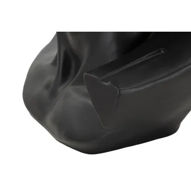 SCULTURA GŁOWA STAREGO CZARNA 44x35,5x60 cm